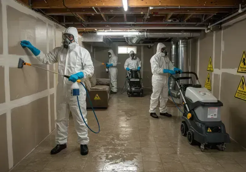 Basement Moisture Removal and Structural Drying process in Jefferson County, TX